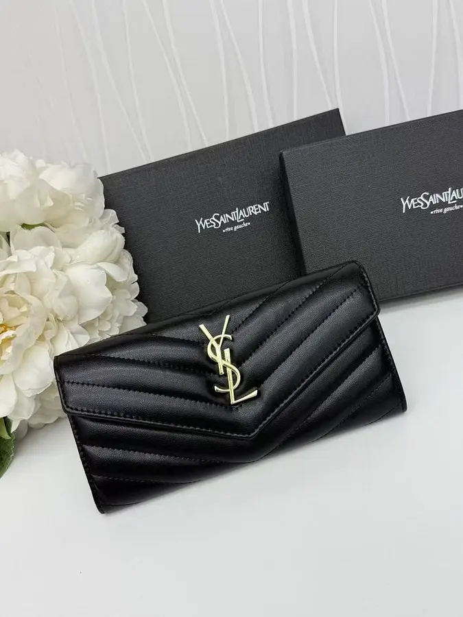 SAINT LAURENT サンローラン（SAINT LAURENT） ロングウォレット 収納しやすい レディース｜新品 467CB8AF