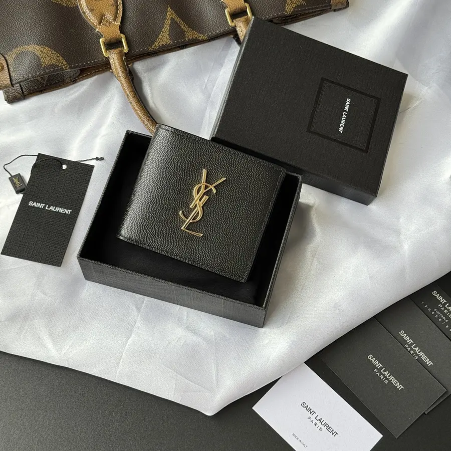 SAINT LAURENT サンローラン(SAINT LAURENT) 持ち歩きやすい ミニ財布 メンズ|新品 6EFEF18D
