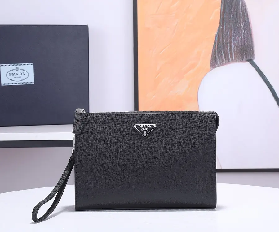 PRADA プラダ（PRADA） レザー クラッチバッグ メンズ｜新品 71AD406D