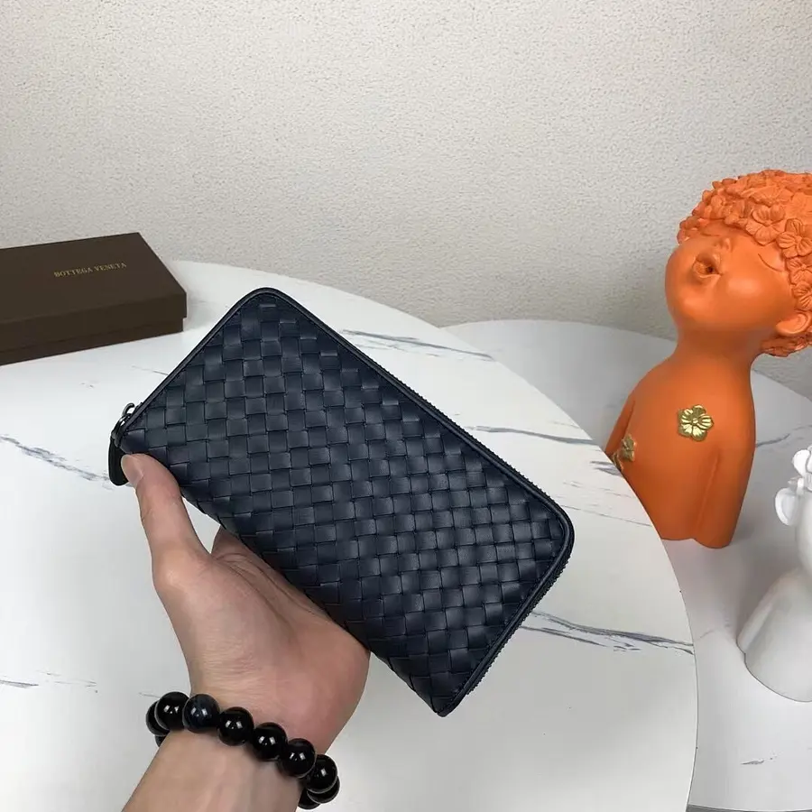 ボッテガ・ヴェネタ（BOTTEGA VENETA） レザー ロングウォレット メンズ｜新品 8FD25084