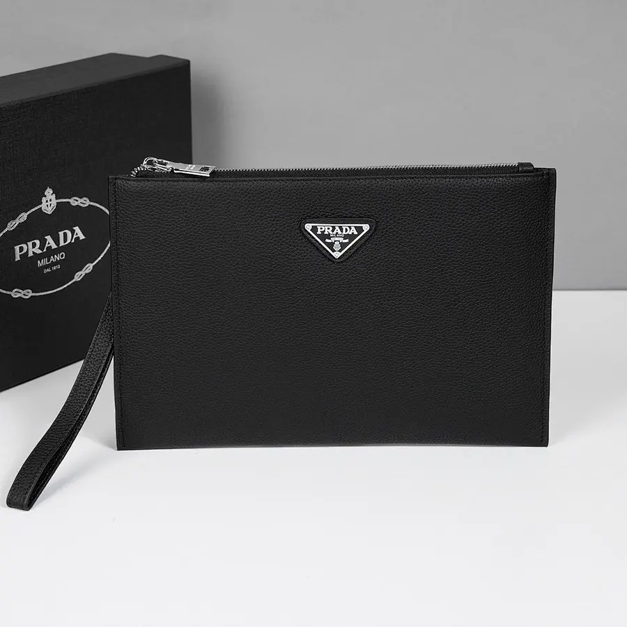 プラダ（PRADA） クラッチバッグ 新品 メンズ レザー｜AF695806